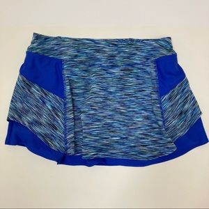 Athleta skirt tennis tiered w/ shorts blue Small